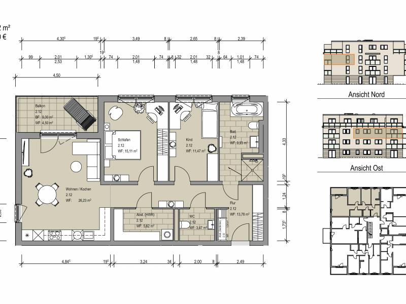 INFORMATIONS-TAG & GRUNDSTÜCKSBESICHTIGUNG für Neubau-Eigentumswohnungen | WF-Sickte Kaiserkamp 19 | Sonntag, 22.03.2026 von 14-16.00 Uhr | Mit Balkon - moderne Obergeschosswohnung Kaiserkamp in Sickte | Willkommen zu Hause!