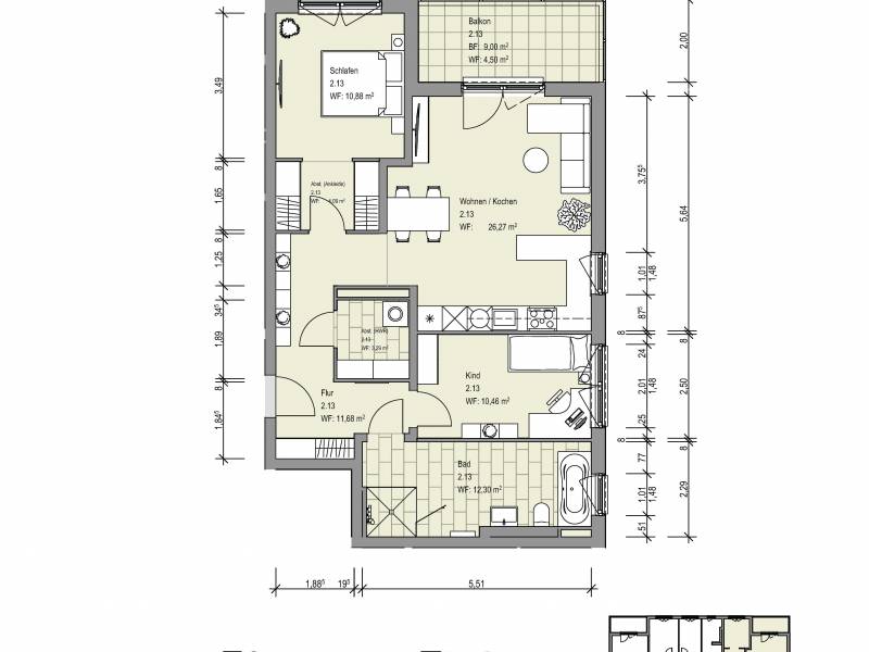 Mit Balkon - moderne Obergeschosswohnung Kaiserkamp in Sickte | Willkommen zu Hause!