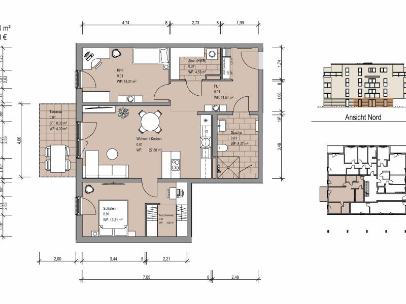 Garten & Terrasse - moderne Erdgeschosswohnung Kaiserkamp in Sickte | Willkommen zu Hause!